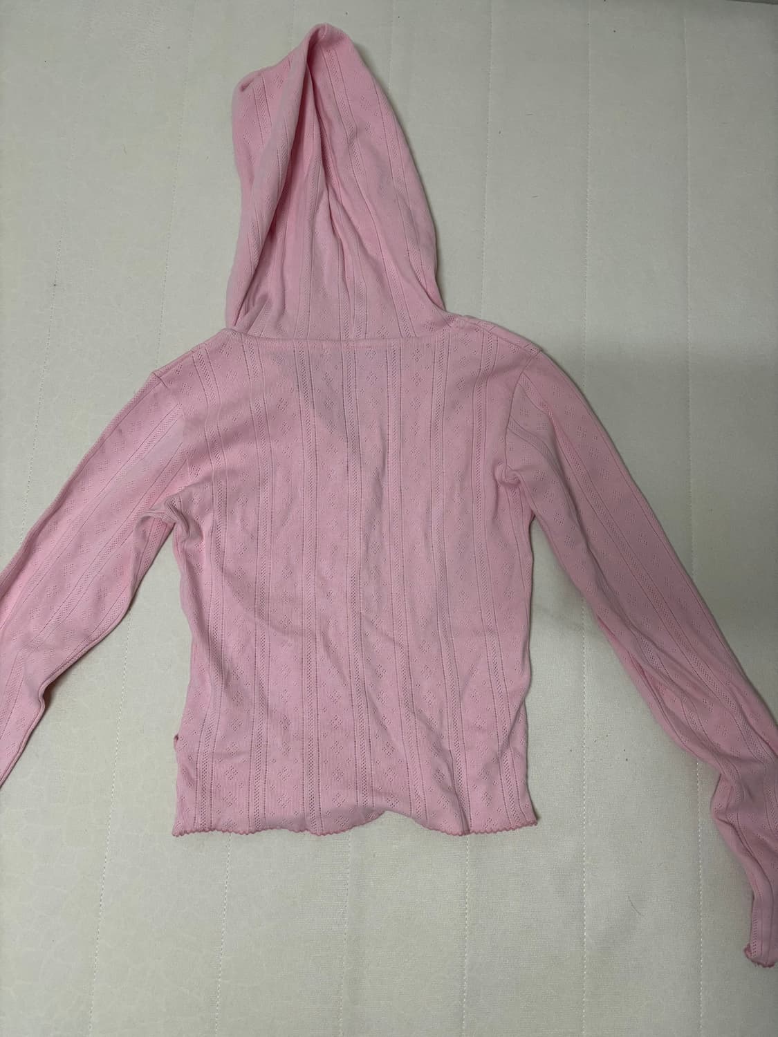 유희 EYELET SNAP HOODIE PINK 상품이미지5