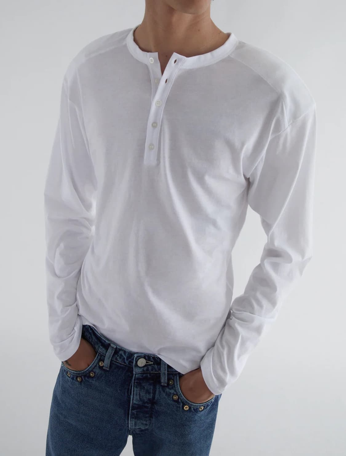 [S,M]팔로마울 Ryno B 롱 슬리브리스 탑/화이트 상품이미지3