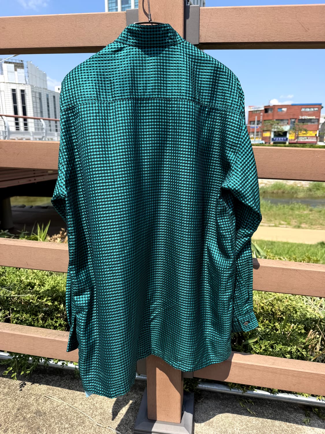 Angelo Green Jacquard Pattern Shirt 상품이미지3