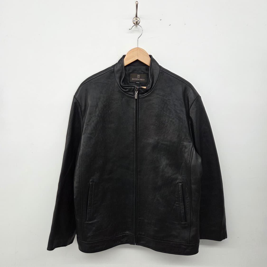 로스차일드 블랙 빈티지 양가죽 자켓 남성XL 상품이미지1