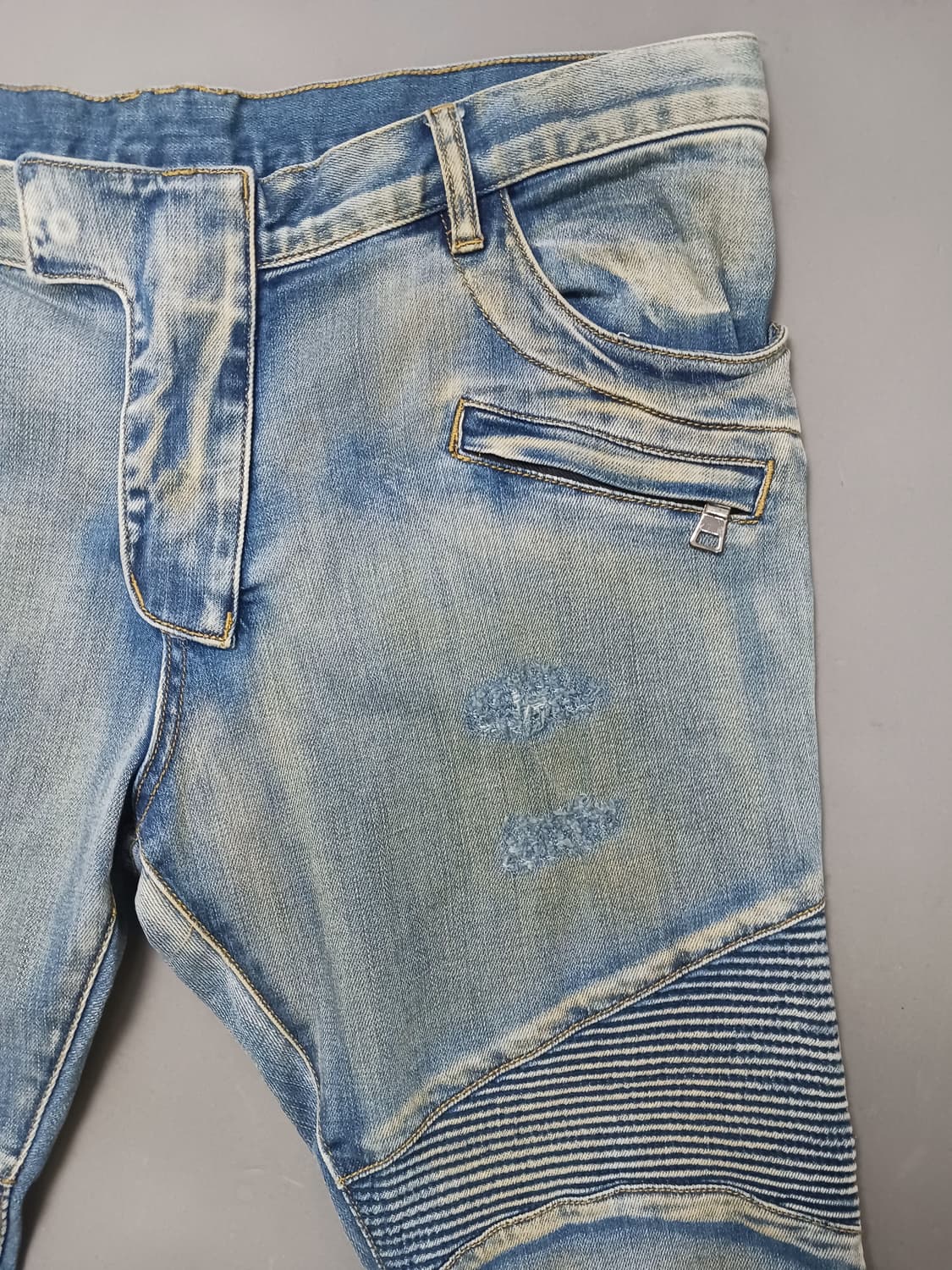 [36] 발망 더티오일 워싱 바이커진 청바지 상품이미지4