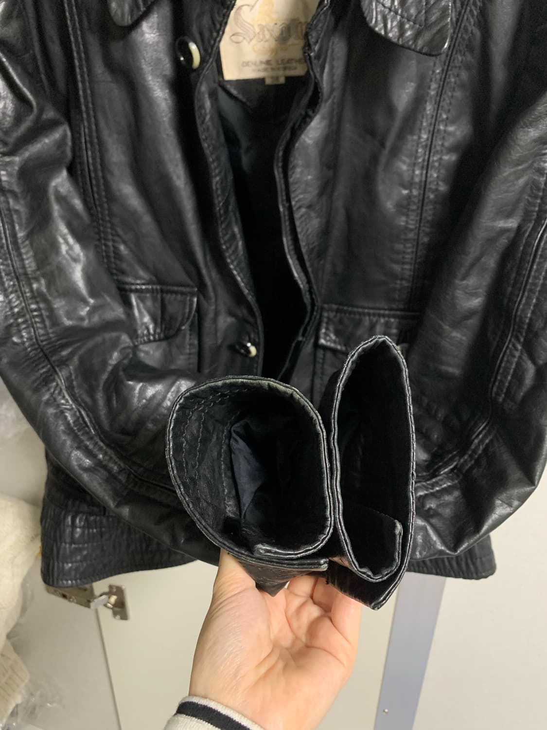 빈티지 램스킨 레더 자켓 38사이즈 상품이미지10