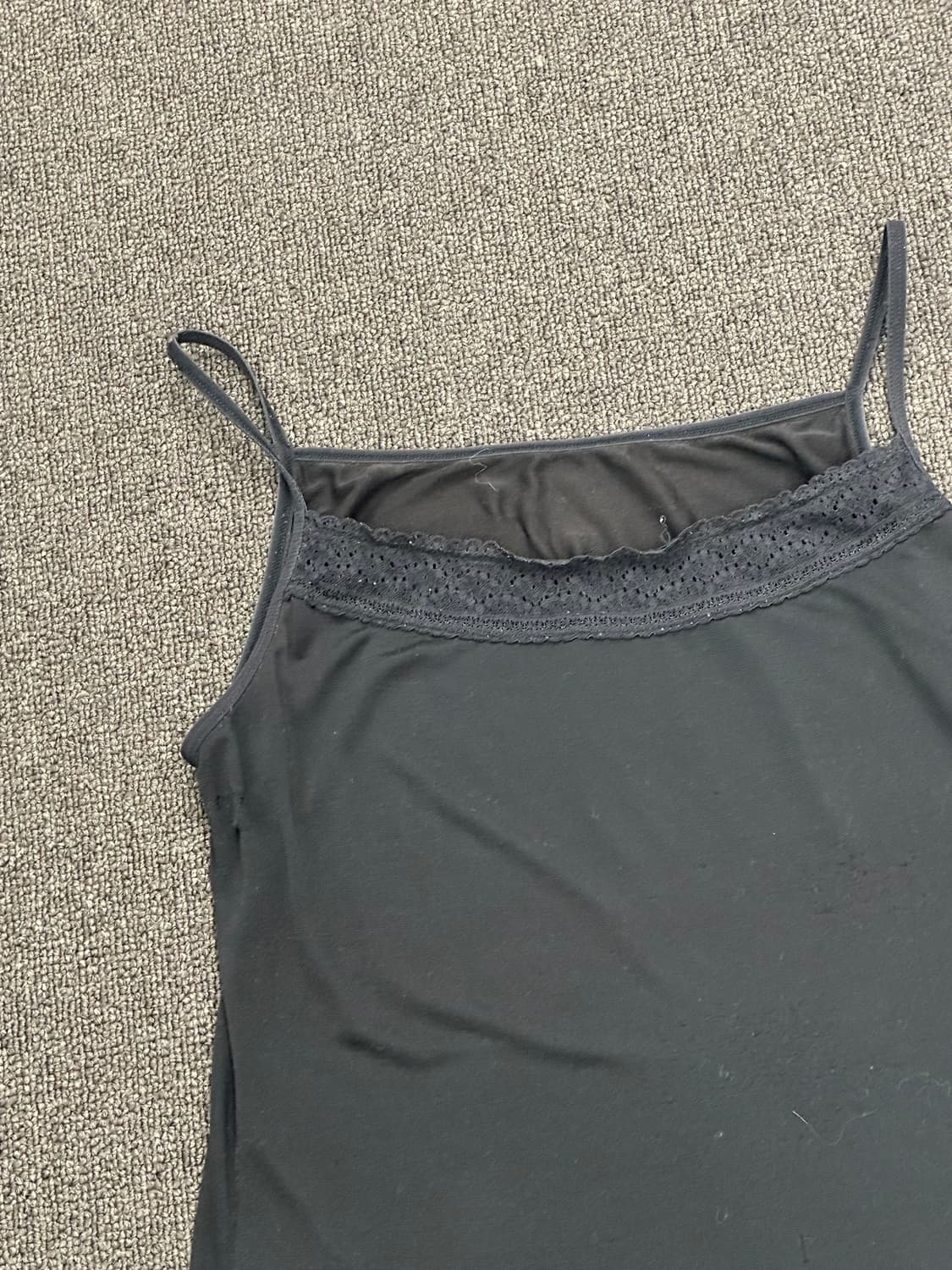 M)Japanese vintage 여성 블랙 레이스 나시 상품이미지2