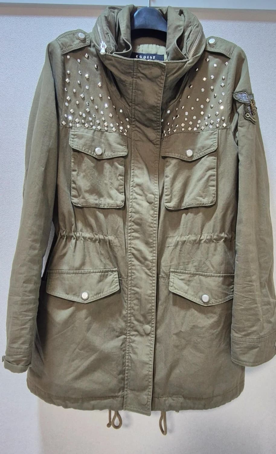 에고이스트 카키 스터드 야상 55 상품이미지2