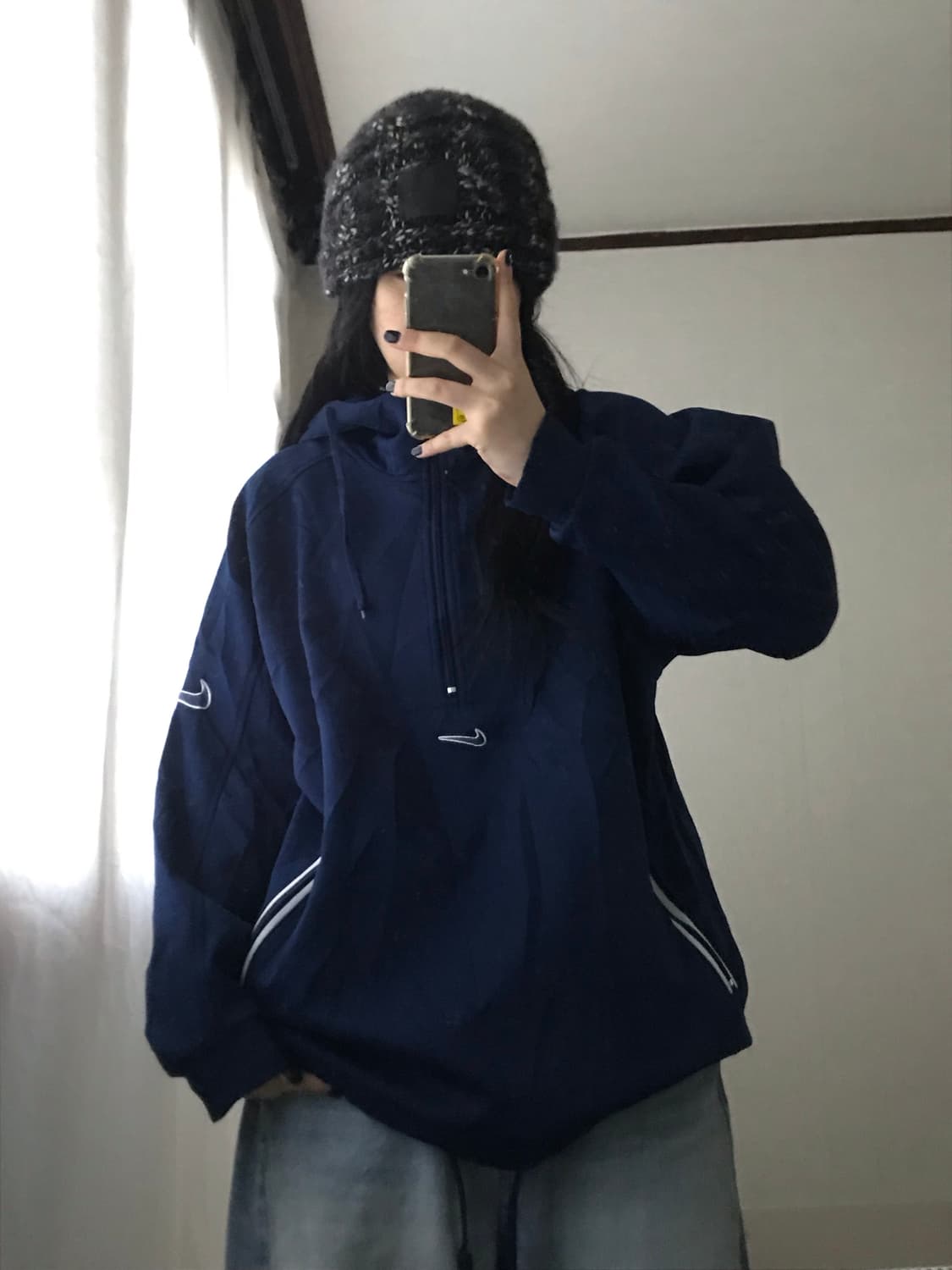 나이키 00s 오버핏 반집업 상품이미지1