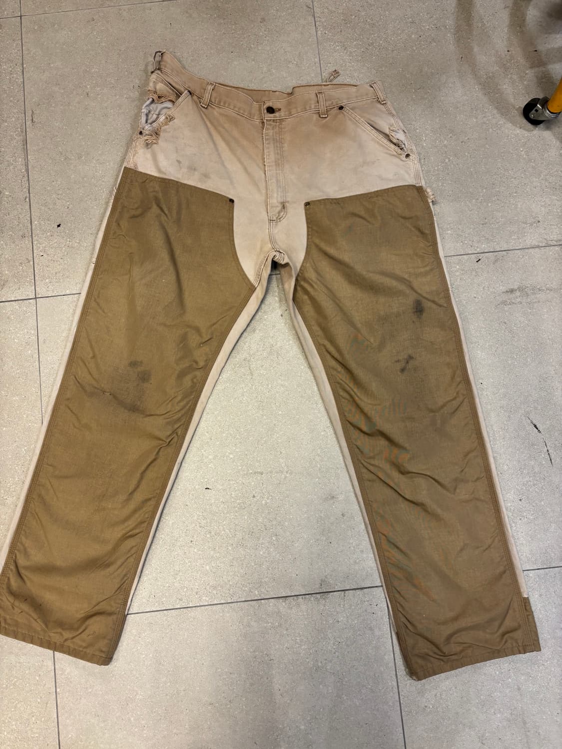 칼하트 90‘s 더블니 가죽탭 빈티지 워크팬츠 상품이미지1