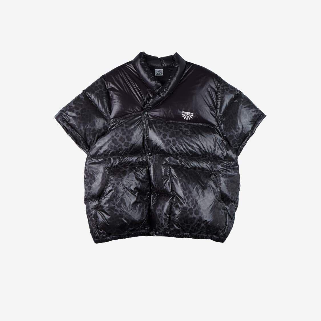 (2) ECRU 스탠드얼론 레오파드 패턴 나일론 구스다운 점퍼 상품이미지6