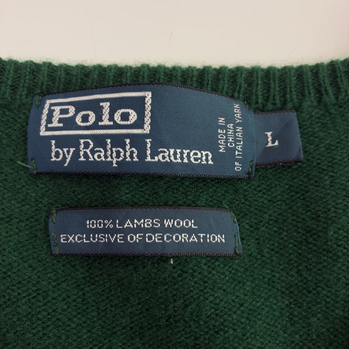 Polo  폴로 랄프로렌 자수 그린 램스울 니트 상품이미지3