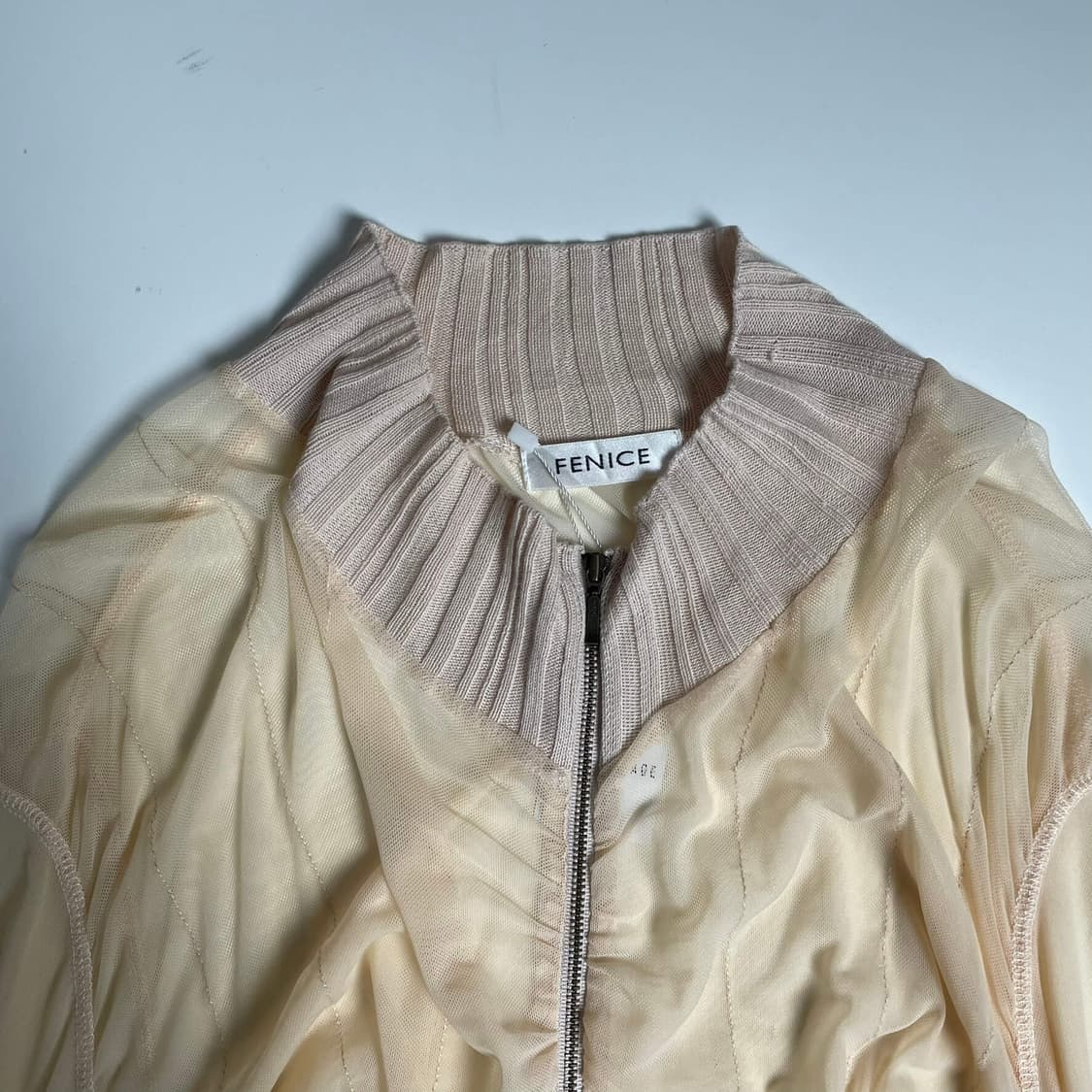 Fenice 셔링 시스루 집업 자 상품이미지6