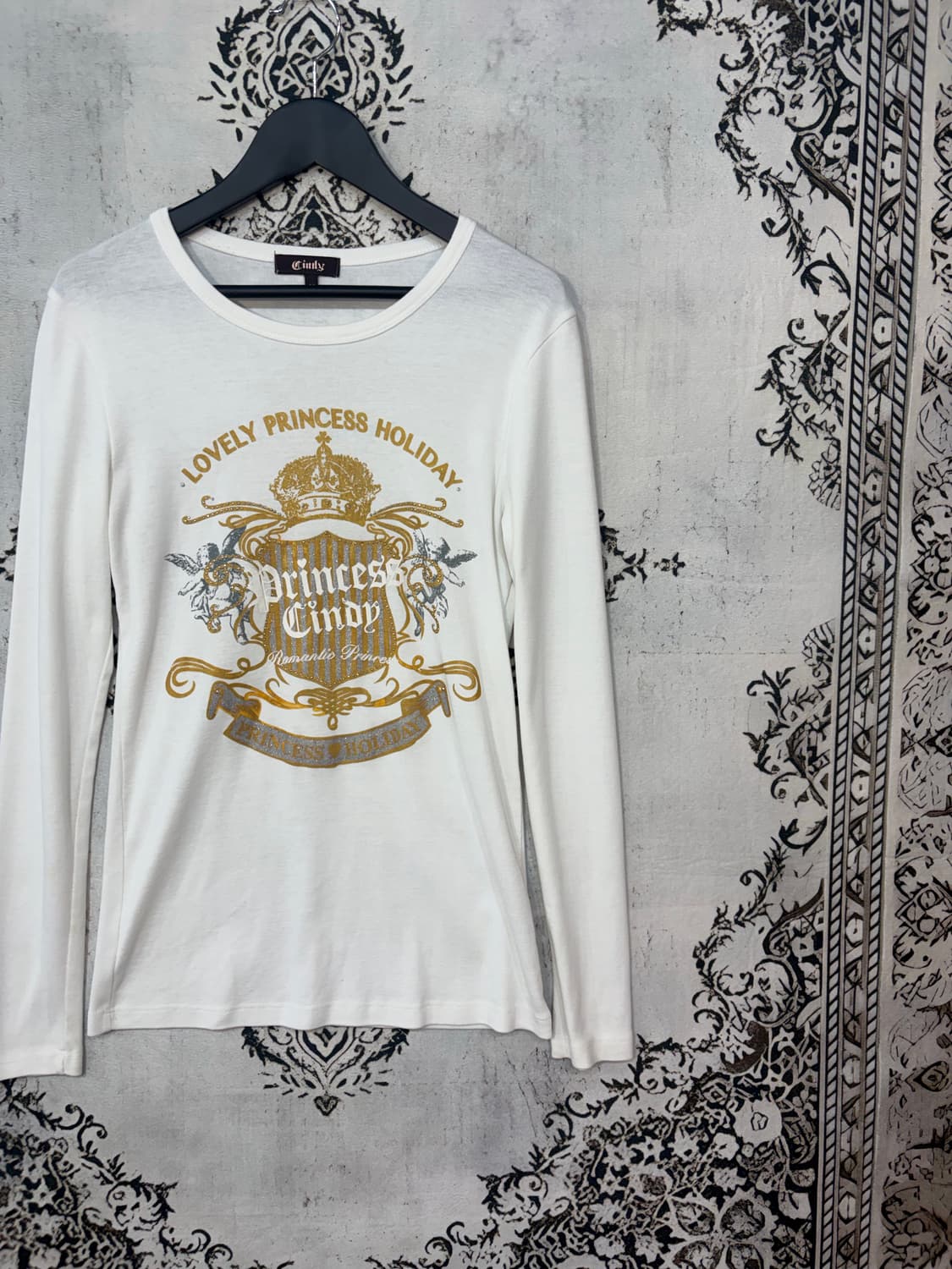 일본빈티지 Y2K 큐빅 글리터 롱슬리브 상품이미지3