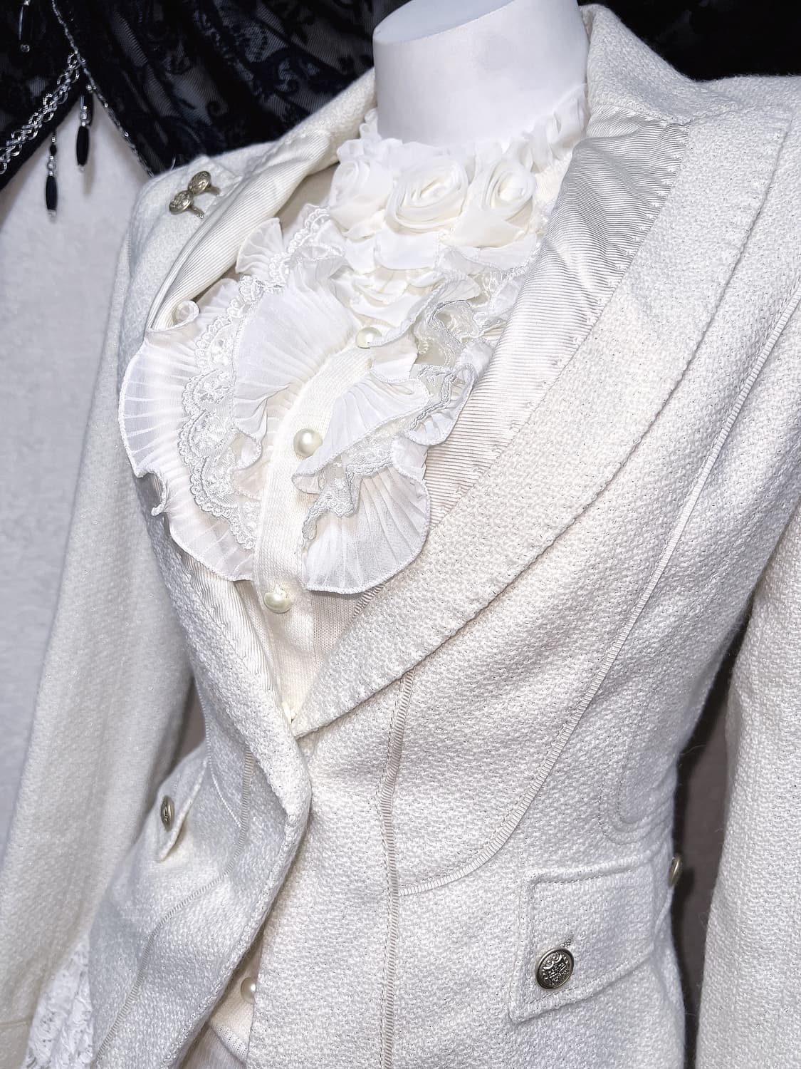 로맨틱갸루 달천 글리터 자켓 프릴레이스 로걀탑 리즈리사 스커트 코디세트 상품이미지2