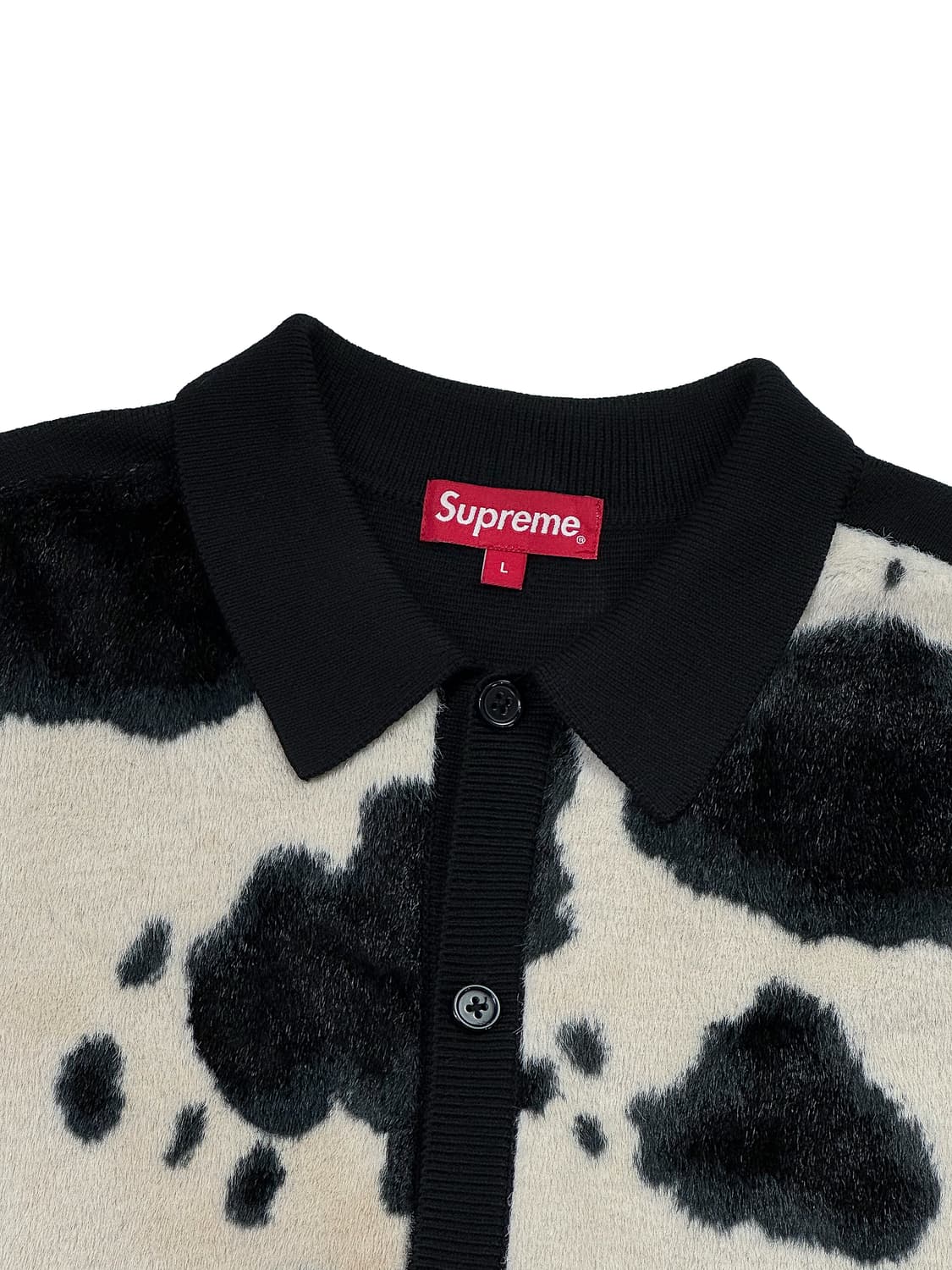 슈프림 카우 프린트 가디건 블랙 상품이미지3