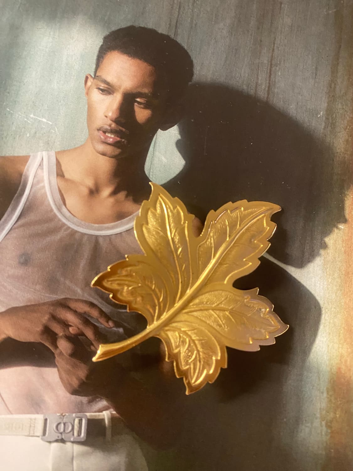 일본 빈티지 골드 리프 브로치 단풍잎 상품이미지3