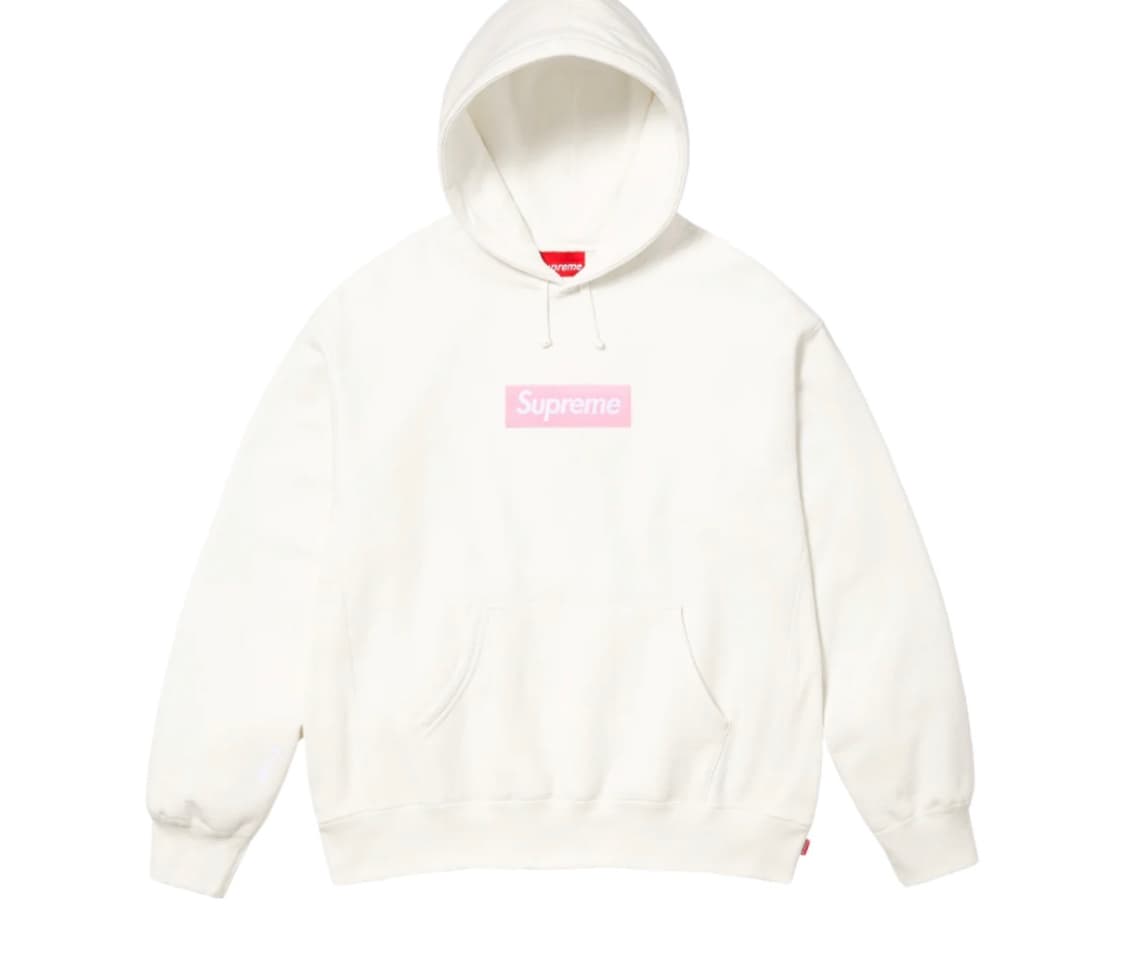 L) 25FW 슈프림 박스로고 후드 화이트 상품이미지1