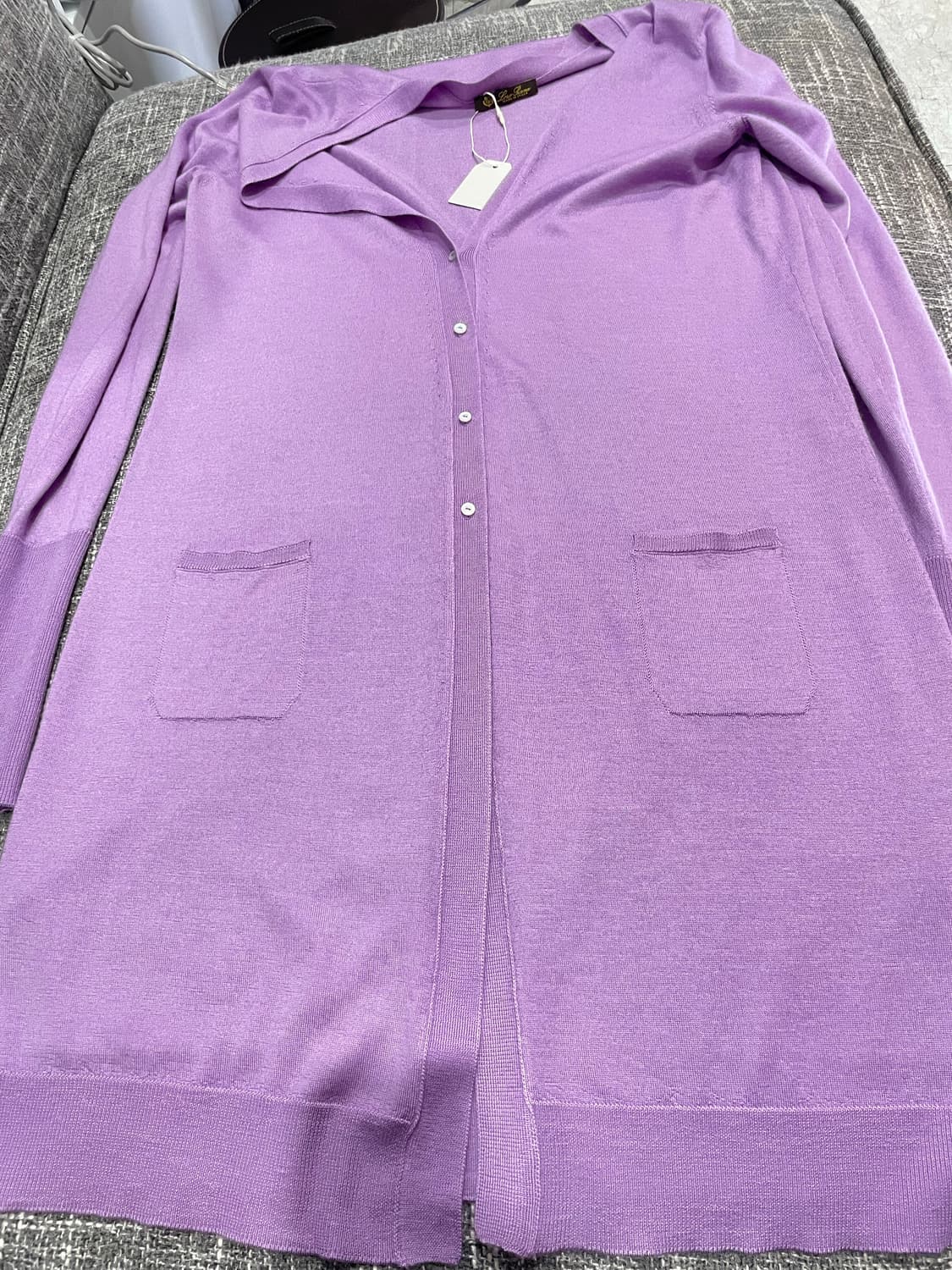 로로피아나 캐시미어 실크 롱 가디건 46 정품 상품이미지3