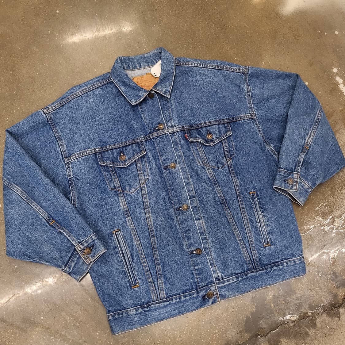 90s Made in USA 빈티지 리바이스 오버핏 데님자켓 청자켓 상품이미지2