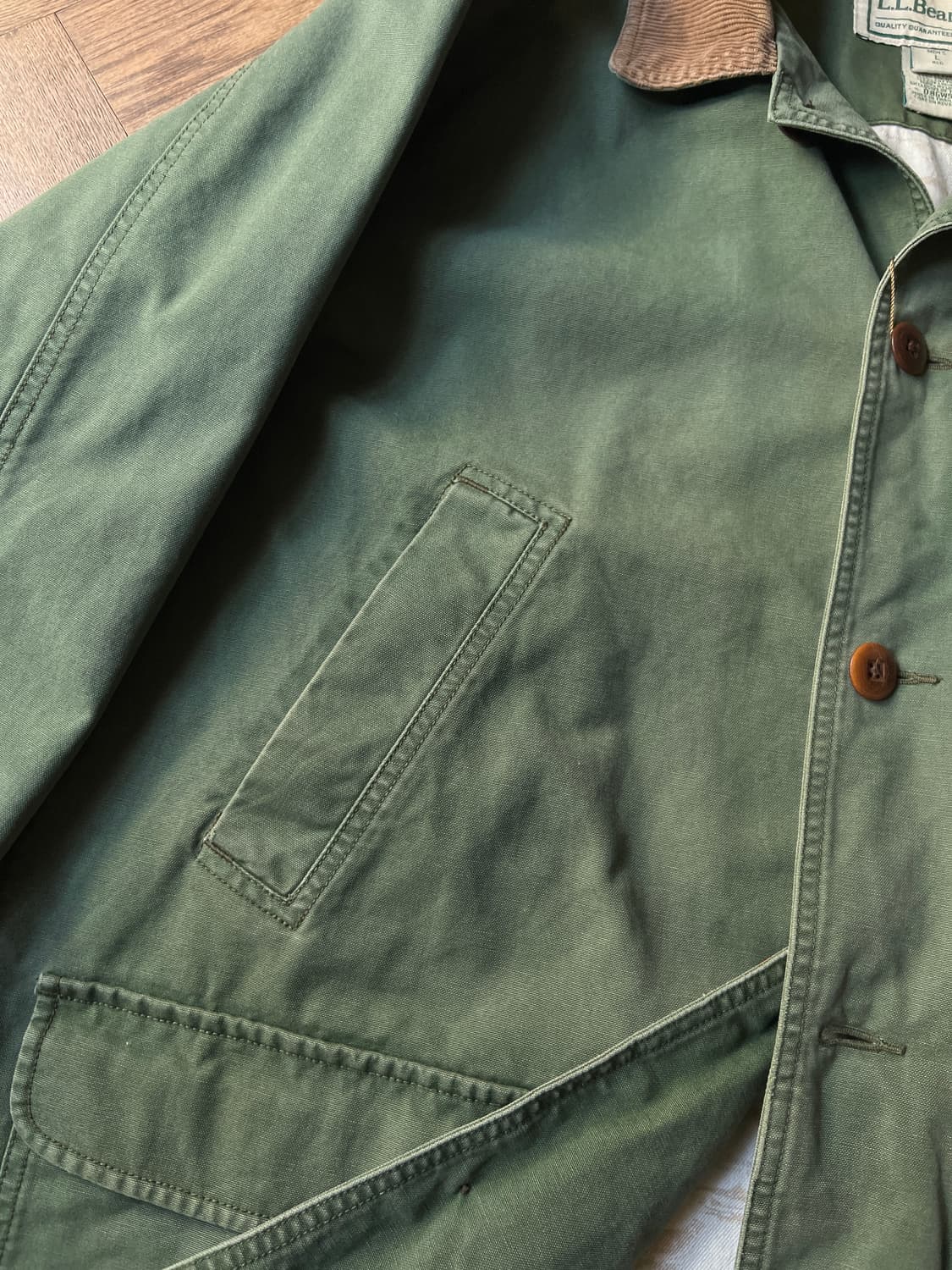 [L]엘엘빈 USA 빈티지그린 패턴 라이닝 코튼 헌팅 자켓 상품이미지3