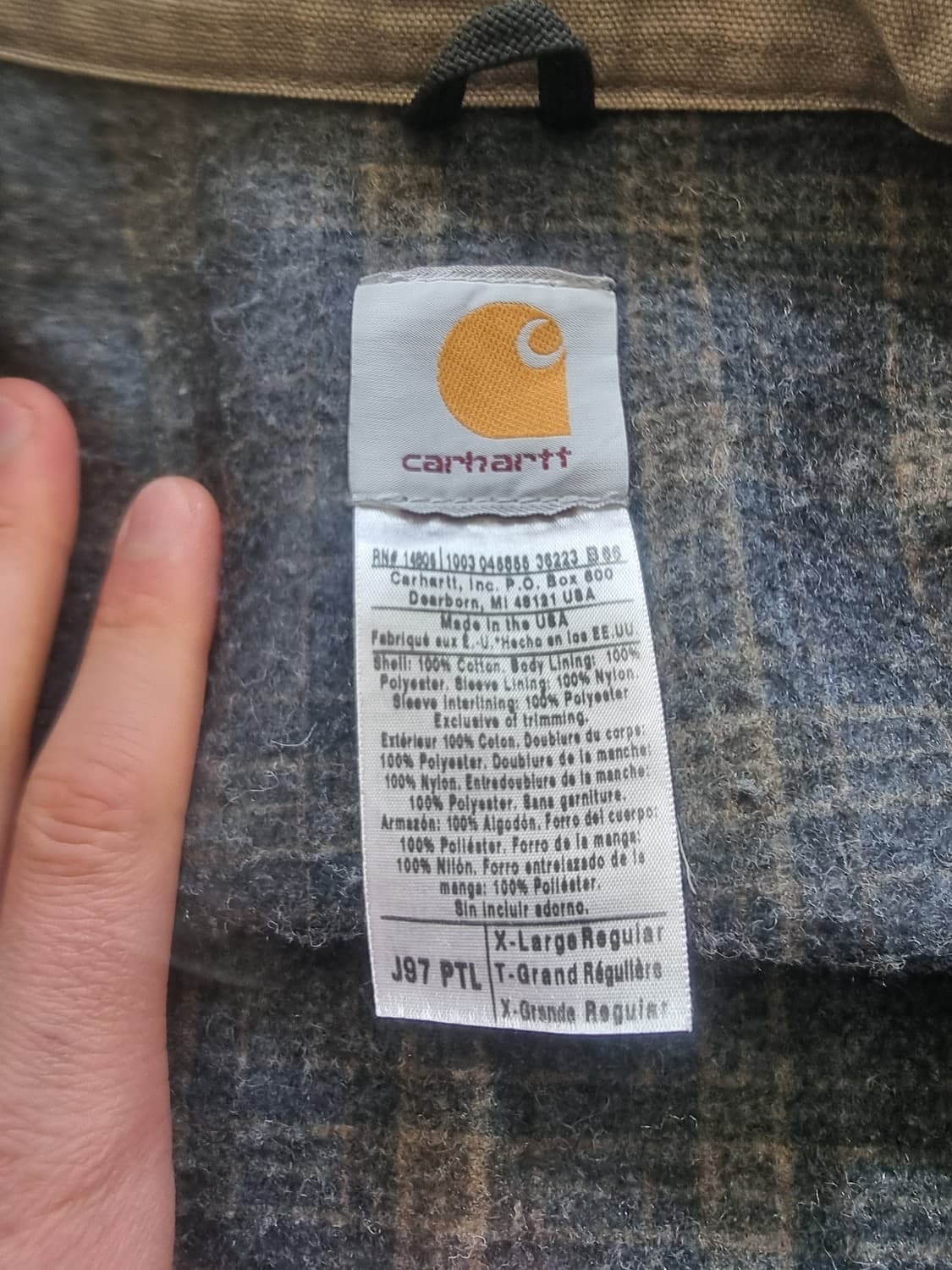 00's usa 칼하트 j97 디트로이트 자켓 ptl xl 상품이미지4