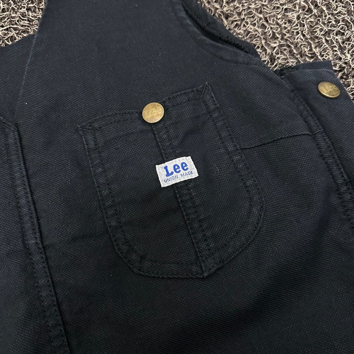 LEE 리 캔버스 오버롤 멜빵바지 블랙 XS 상품이미지3
