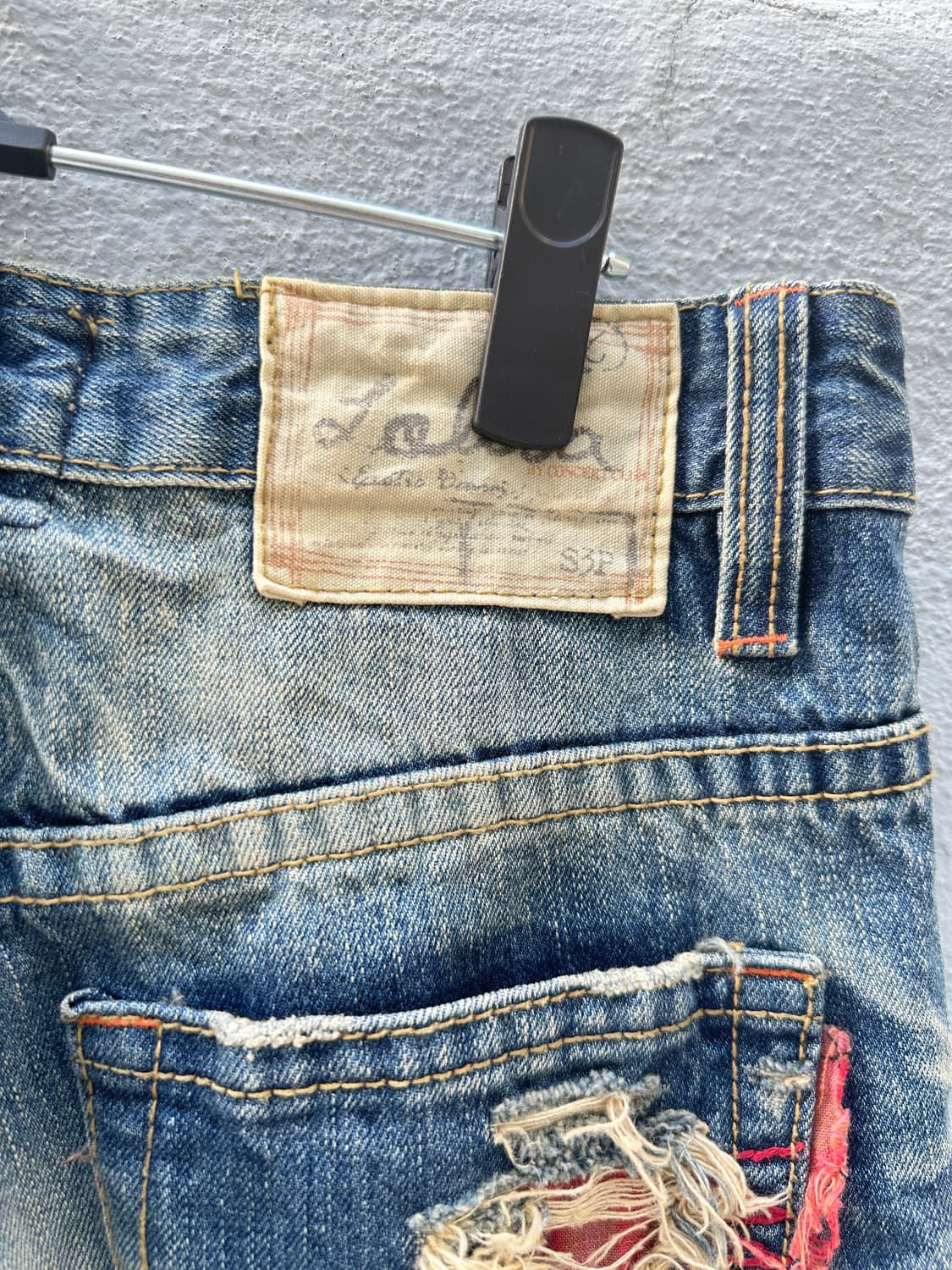 Lolita jeans damaged low rise straight d 상품이미지3
