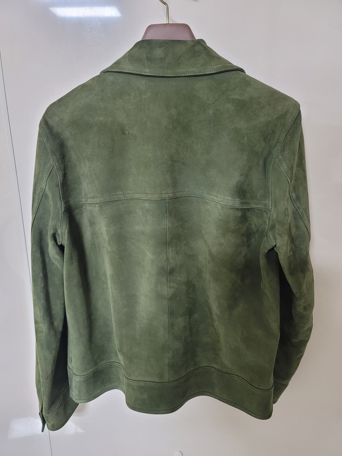 산드로옴므 카키색 양가죽  스웨이드 트러커 자켓 46표기 100정사이즈 상품이미지2