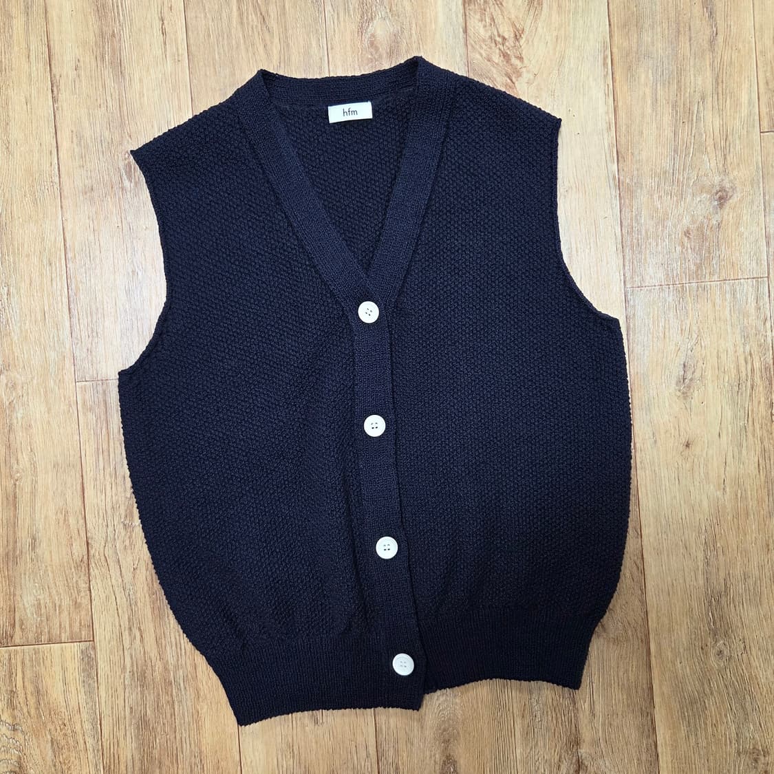 hfm 히든포레스트마켓 허니비 오픈 니트 베스트가디건 프리사이즈 새상품 상품이미지3