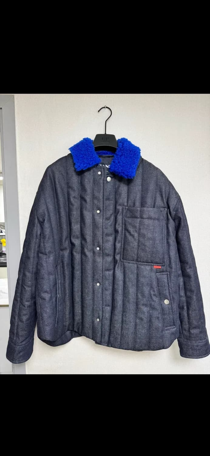 써네이 시어링 패디드 오버 재킷 - 다크 데님 상품이미지1