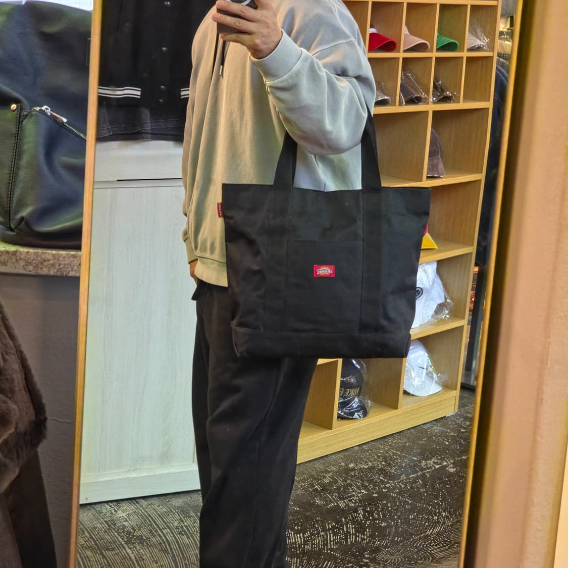 디키즈 블랙 토트백 + 미니 파우치 세트 상품이미지2