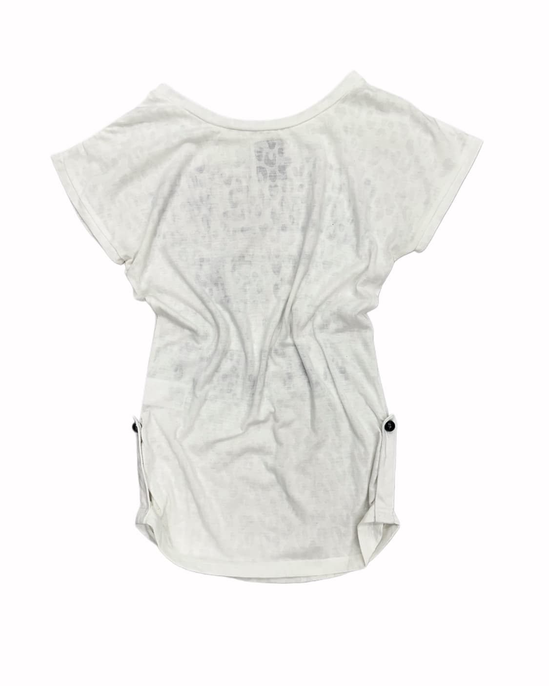 see-thorugh pattern shirring t-shirt 상품이미지4