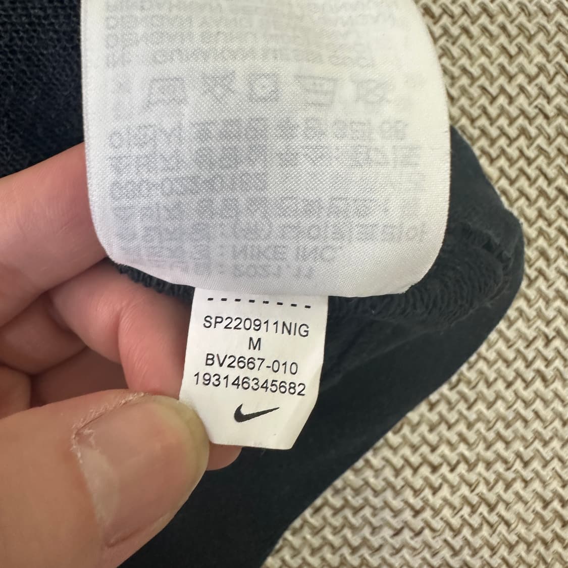 M 나이키 블랙 맨투맨 스웻셔츠 0326D 상품이미지4