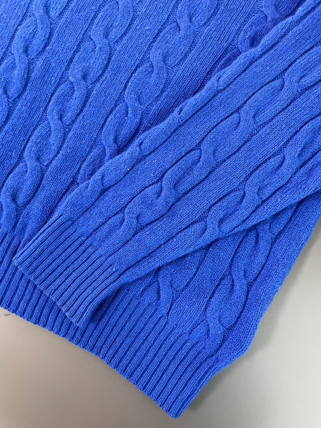 [L] 폴로 랄프로렌 울 100% 케이블 꽈배기 니트 상품이미지4