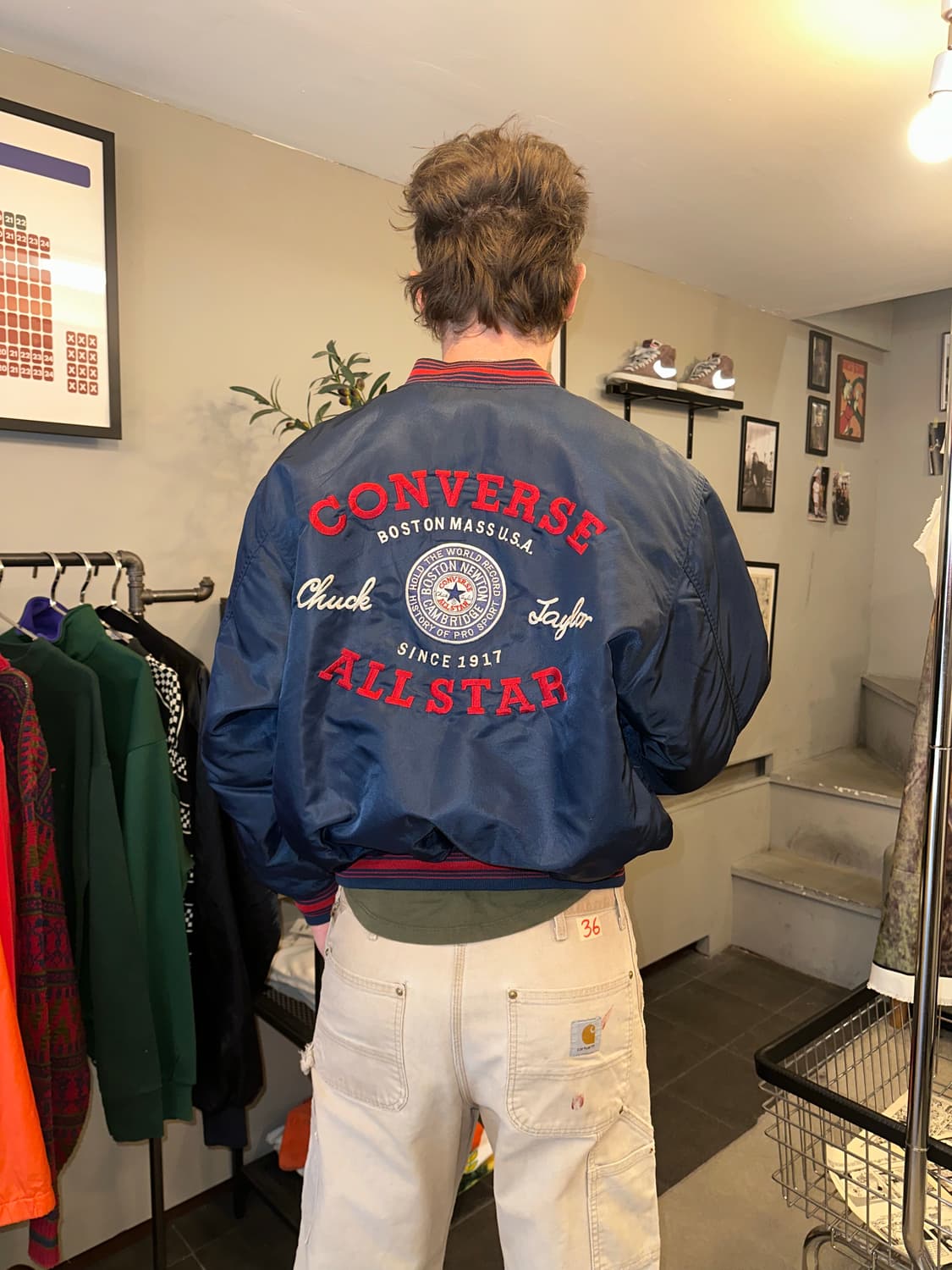 90‘s Converse big logo bomber jacket 상품이미지1