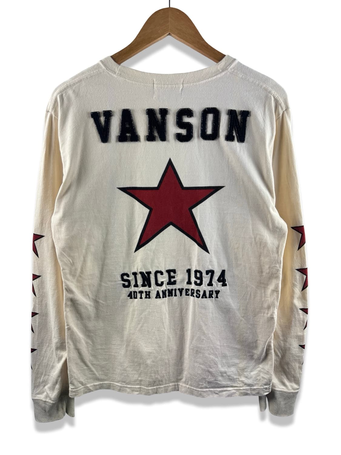 밴슨 40주년 아이보리 스타 프린팅 롱슬리브2316 상품이미지1