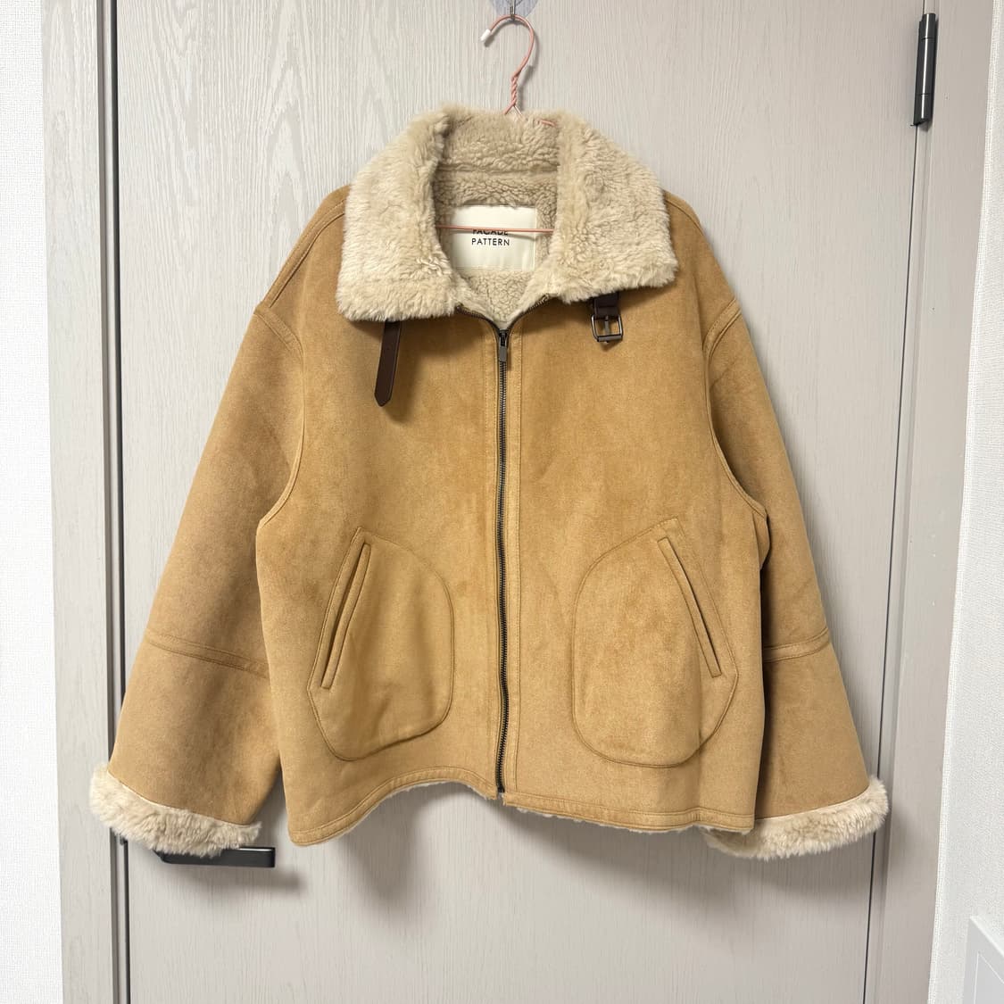 (s) 파사드패턴 램스울 스웨이드 무스탕 상품이미지2