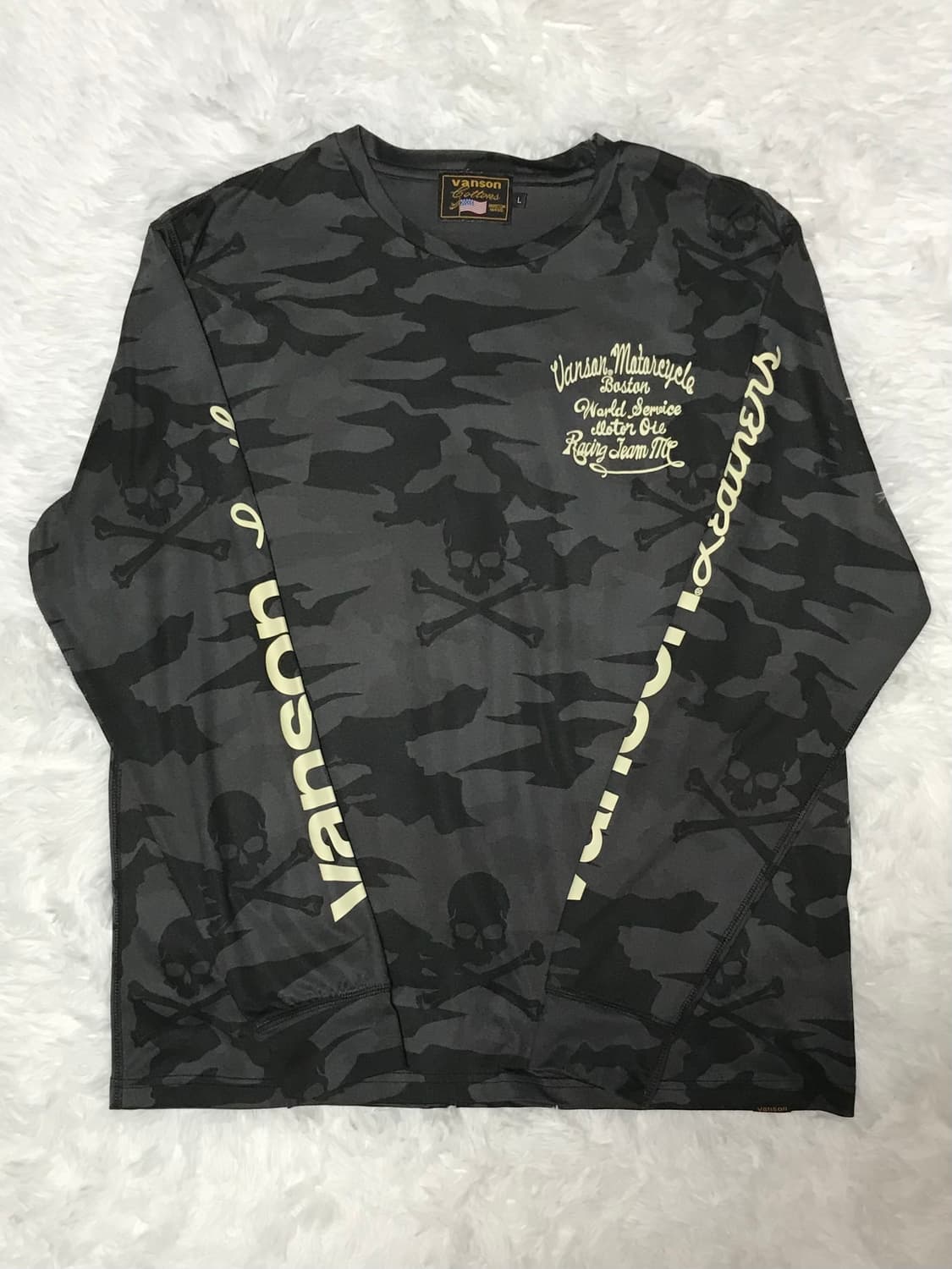 vanson camo black long sleeve 상품이미지2