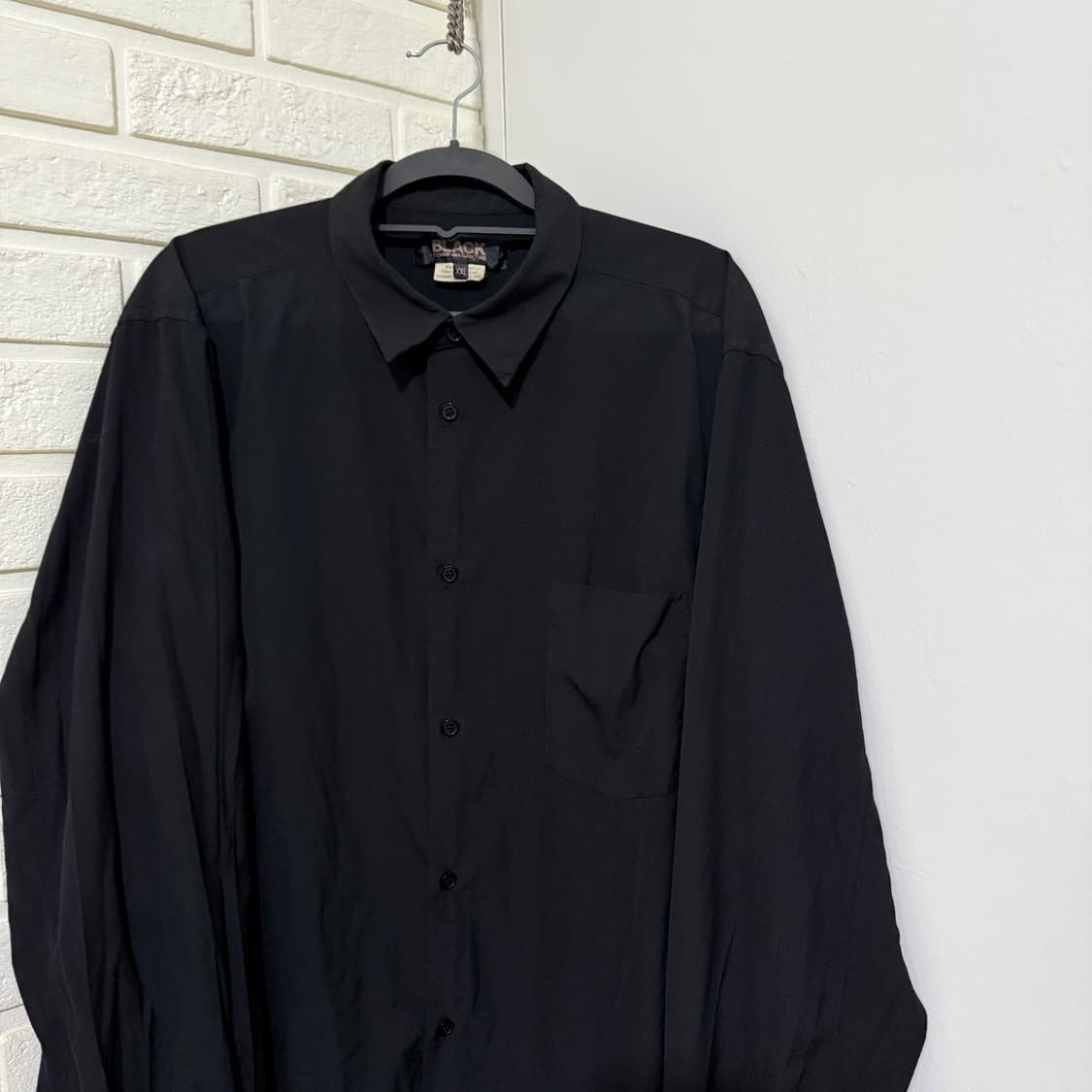 꼼데가르송 블랙 롱 셔츠 상품이미지2