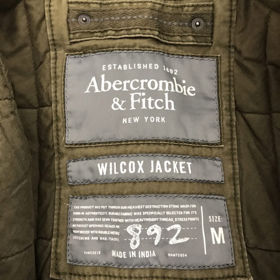 아베크롬비 WILCOX 헤비야상파카 [M사이즈] 상품이미지5
