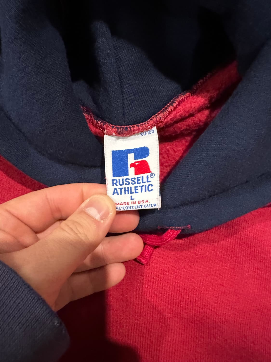 빈티지 90s 러셀 투톤 후드티 상품이미지3