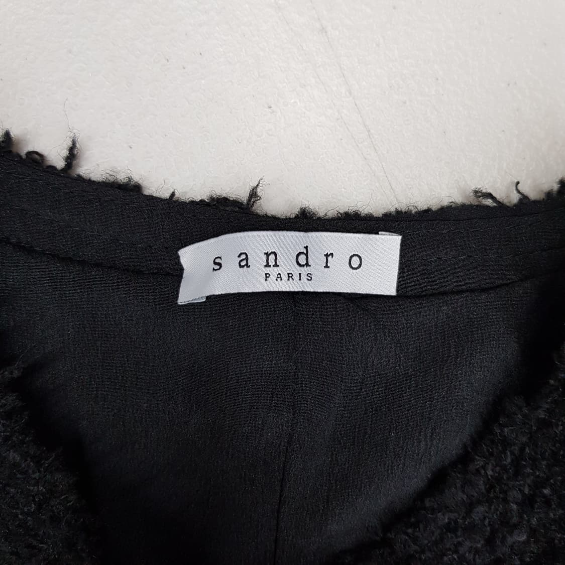 산드로 Sandro 트위드 플리츠 믹스 벨티드 원피스 36사이즈 상품이미지7