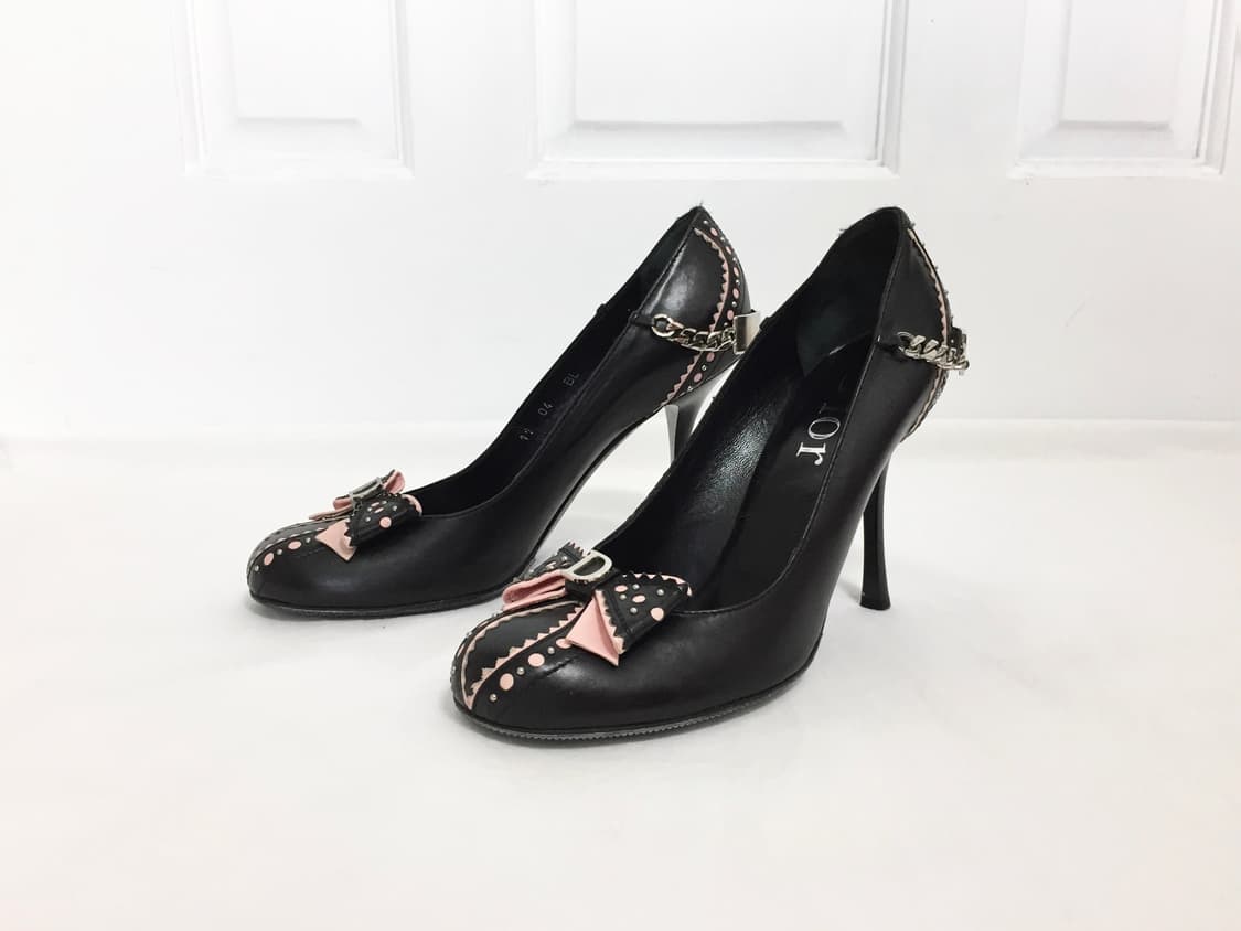 Christian Dior pink Bow leather Pumps 상품이미지1