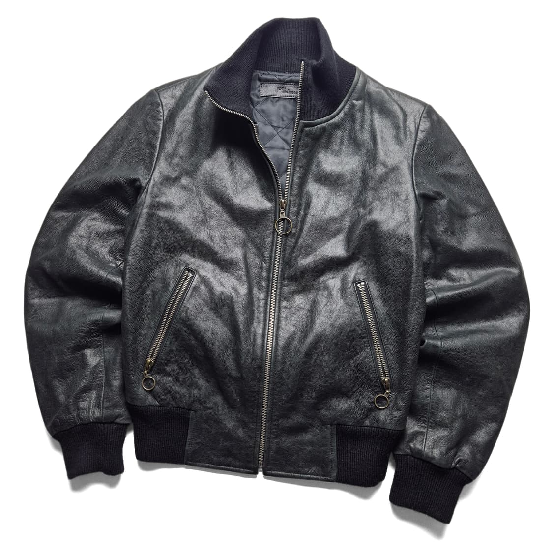 [90] 빈티지 소가죽 봄버자켓 상품이미지1