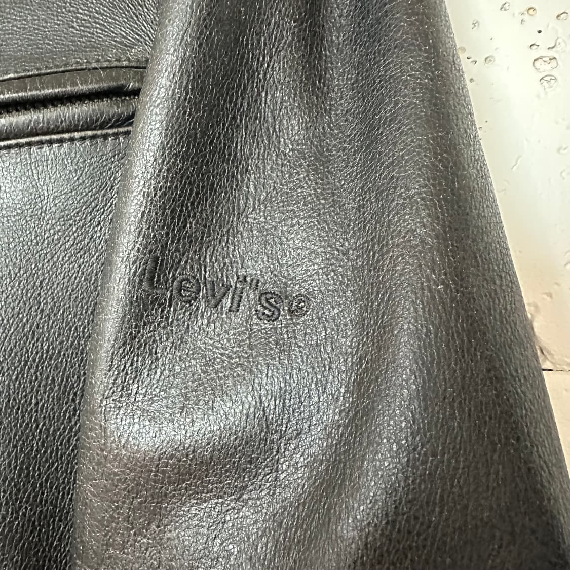105 리바이스 가죽 자켓 블랙 상품이미지7