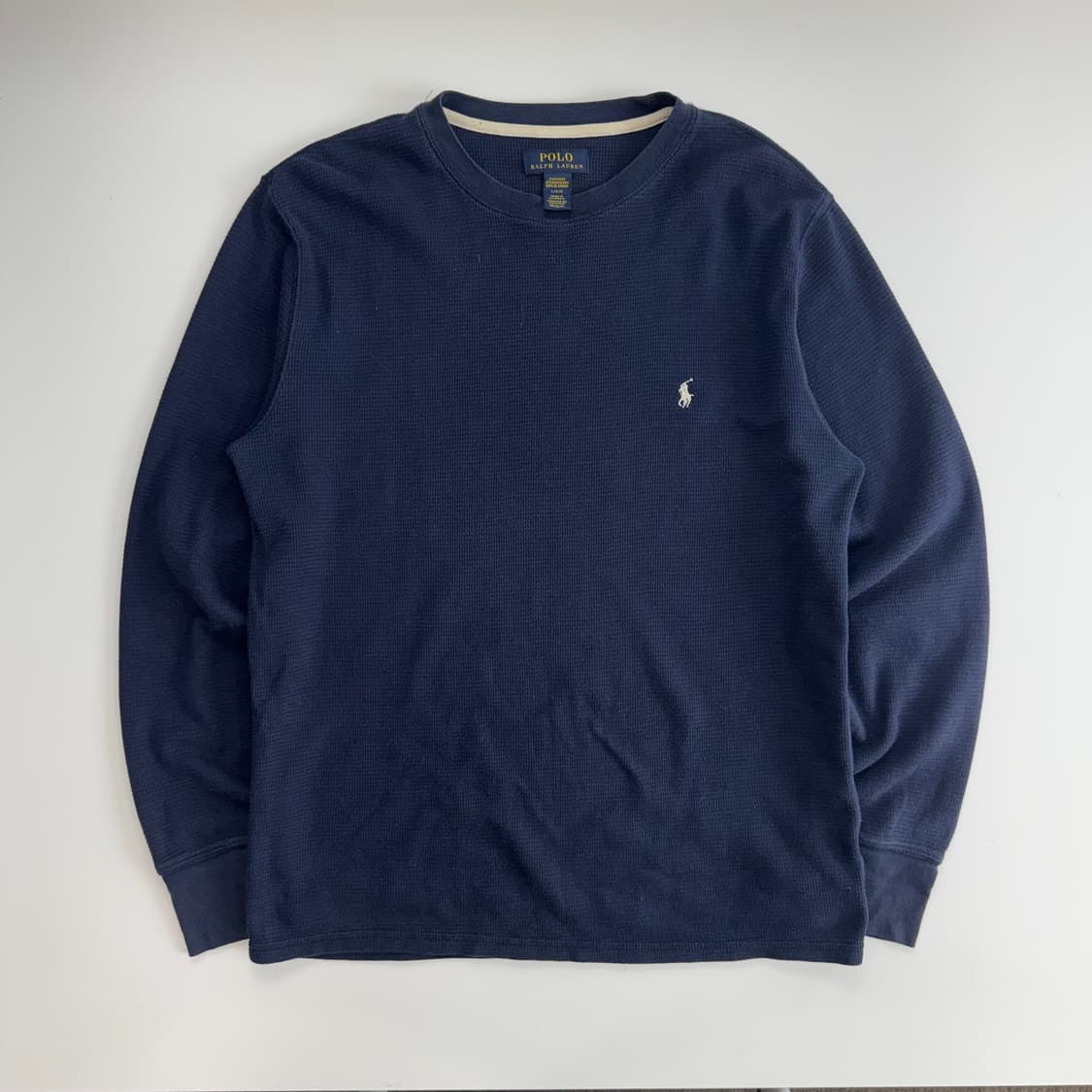 Polo 폴로 화이트 포니 네이비 와플 니트 상품이미지3