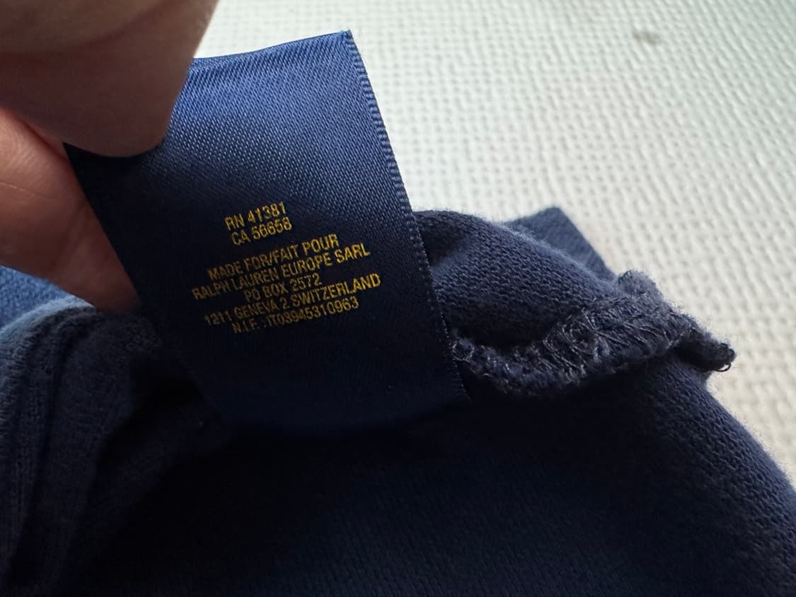 폴로 랄프로렌 레드 빅포니 네이비색상 카라티  상품이미지5