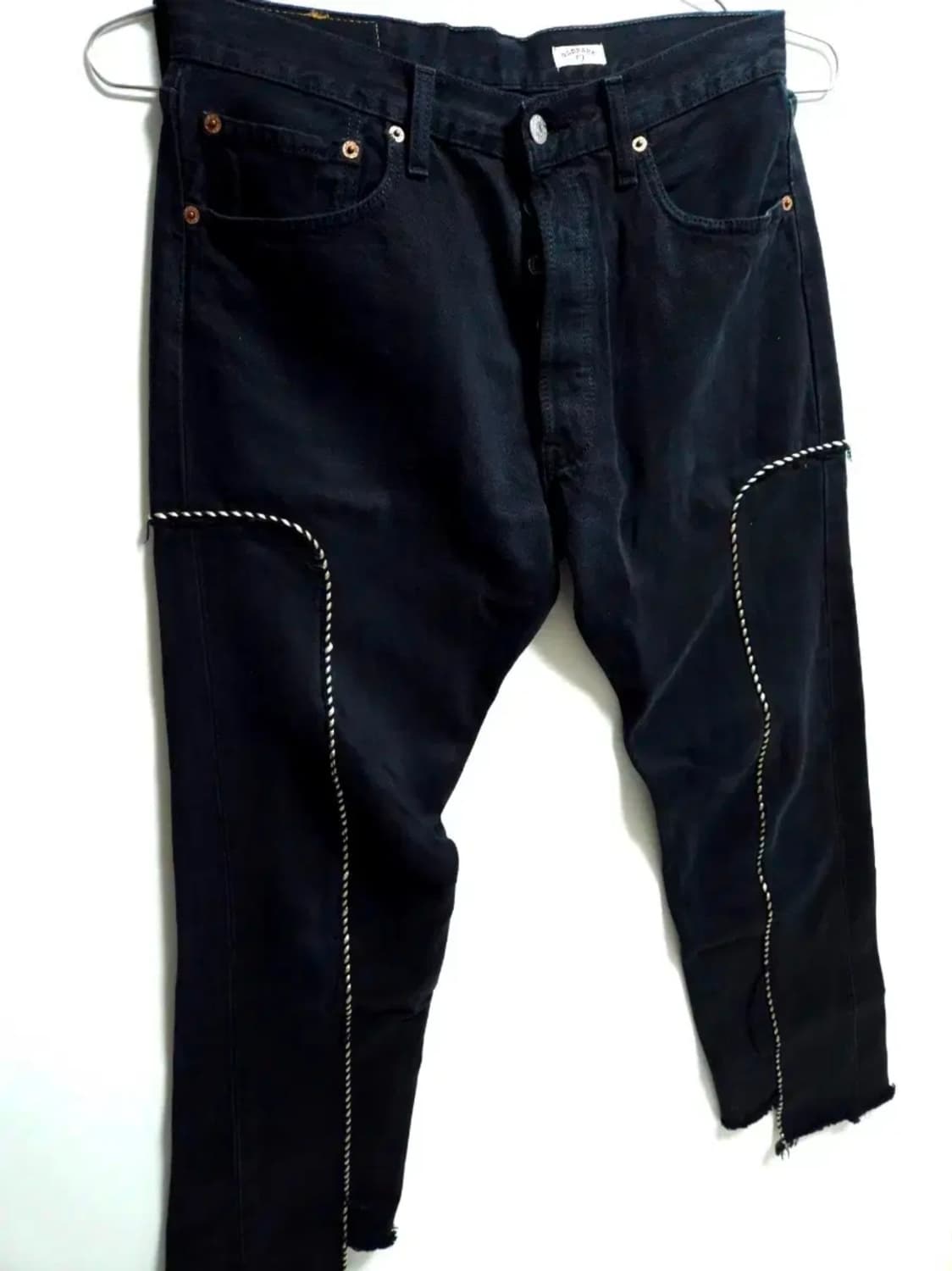 올드파크 블랙 리메이크 데님 팬츠 상품이미지4