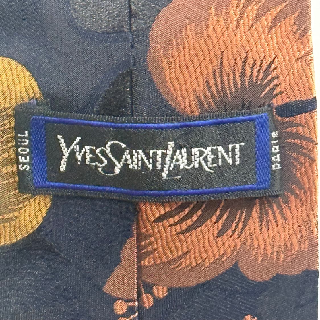 90s 입생로랑 ysl 플라워 패턴 넥타이 상품이미지3