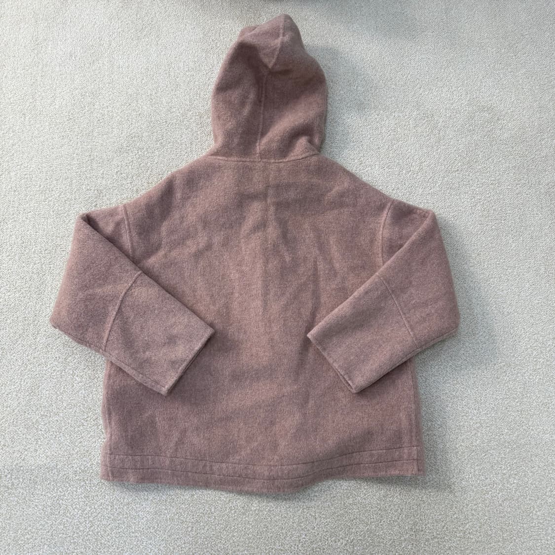 [85-91-160] SJWANI 울 캐시미어 후드 하프 코트 0119T 상품이미지2