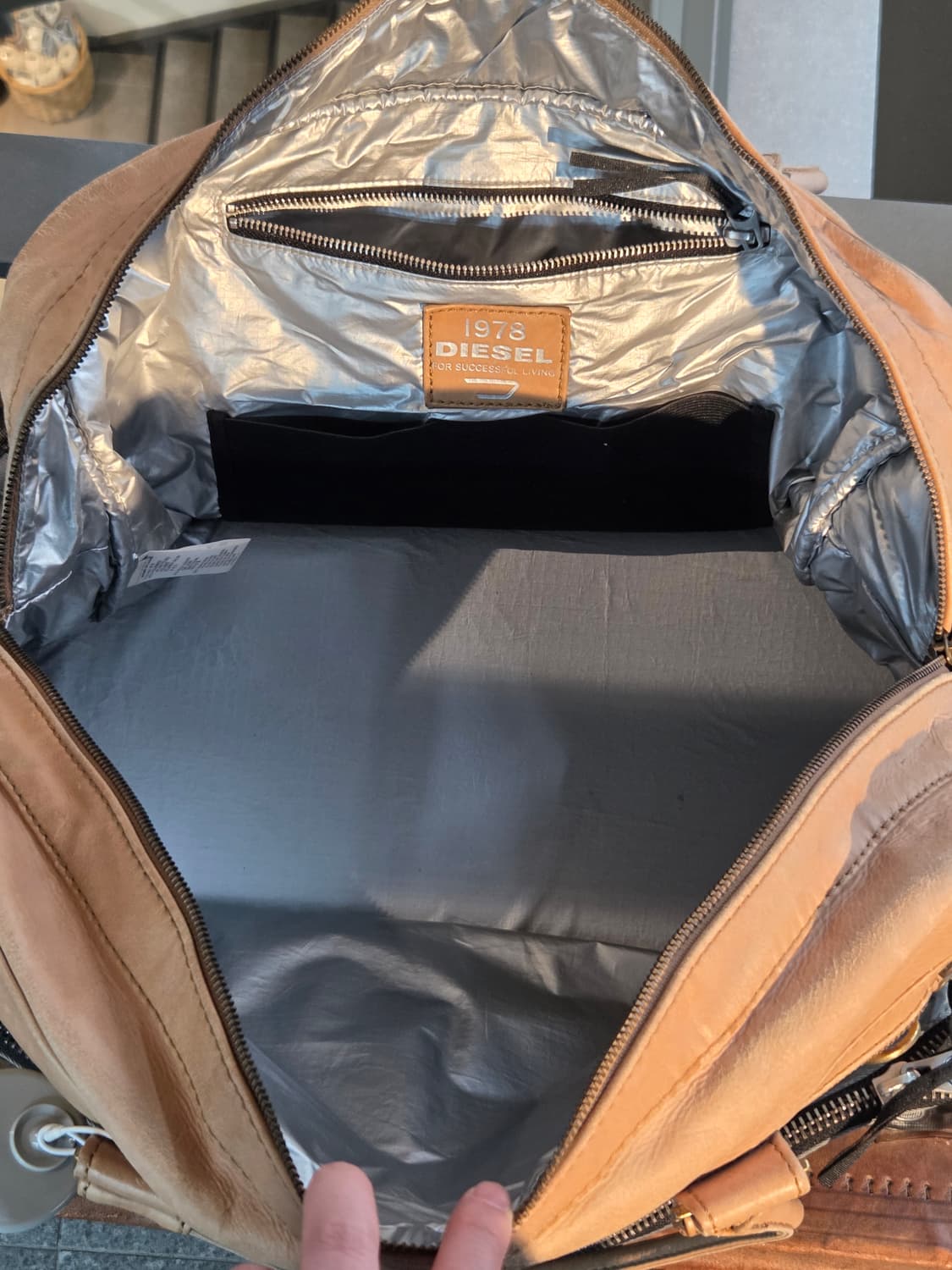 Diesel 디젤 베이지 그레이 빅 토트백 상품이미지6