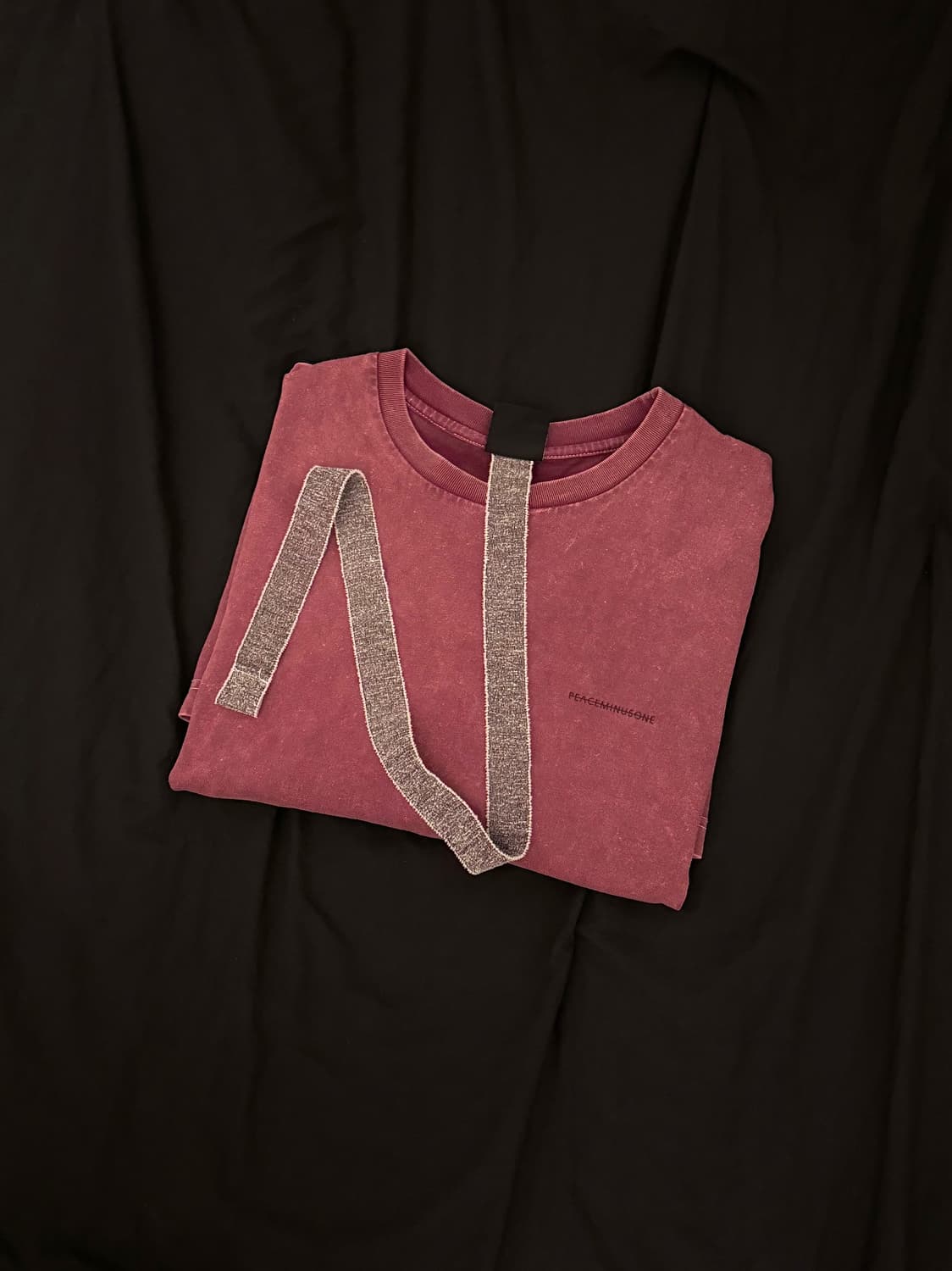 피마원 빈티지 반팔 티셔츠 버건디 상품이미지2