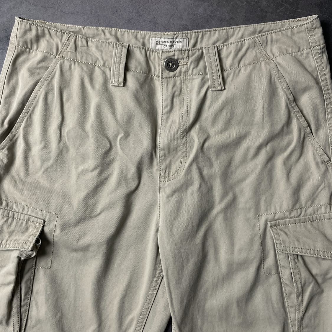 DENVER HAYES 빈티지 베이지 카고 하프 팬츠 A00773 상품이미지2